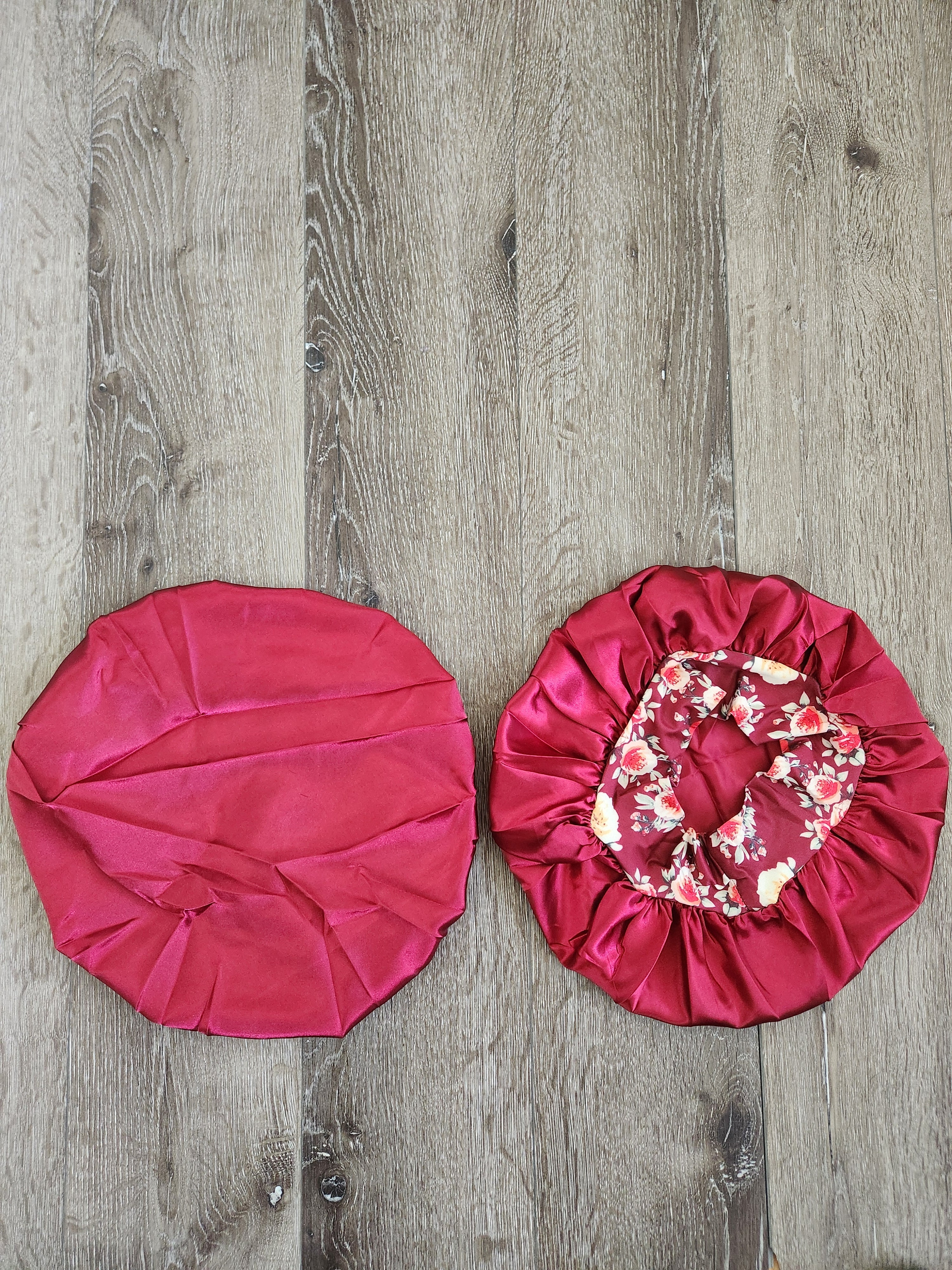 Silk Burgundy Pattern Bonnet