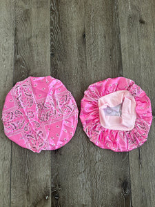 Silk Paisley Pink Bonnet