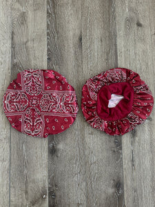 Silk Paisley Burgundy Bonnet