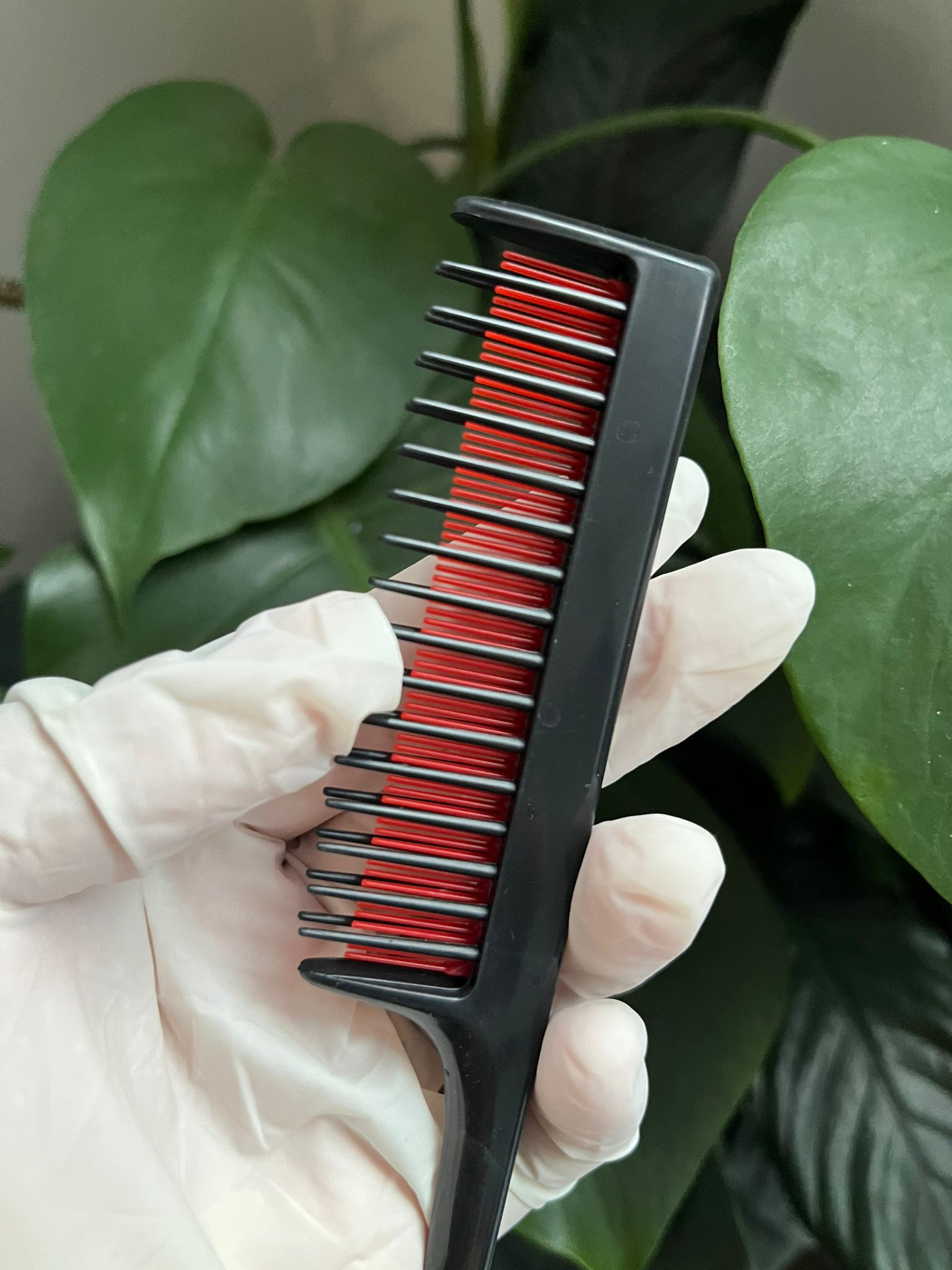 Black and Red Detangling Comb - Wavers On Swim